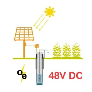 48V DC Solar Dalgıç Pompa Paketi (2 adet 455W Monokristal Güneş Panelli)