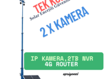 2 Kameralı Solar Güvenlik Kulesi